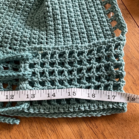 Hand crafted Halter Crochet Mesh Bikini Boho Bralette Off the shoulder Crop Top - Picture 7 of 10